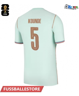Günstige Frankreich Jules Kounde #5 Auswärtstrikot WM 2026 Kurzarm